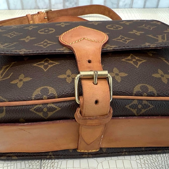 Louis Vuitton Monogram Cartouchiere Leather Shoulder Bag Brown GM SL0932 - Picture 3 of 16